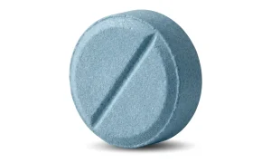 Blaues 1BP-LSD Micropellet 400mcg mit Bruchkerbe - Foto: 5:3 Format