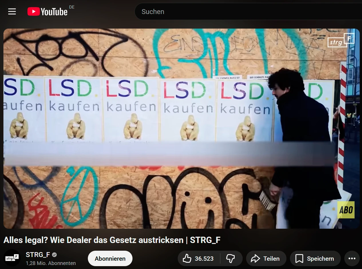 Historische Aufnahme der Domain lsd.kaufen unter der ehemaligen Hilaritas GmbH (2021)